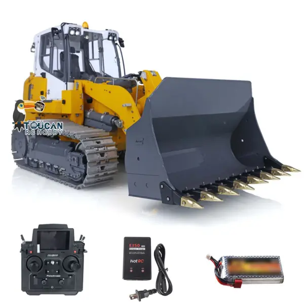 LESU 1/14 636 Metal RC Hydraulic Painted Tracked Loader Model W/ Light Sound System Reversing Valve Motor Servo ESC Decal