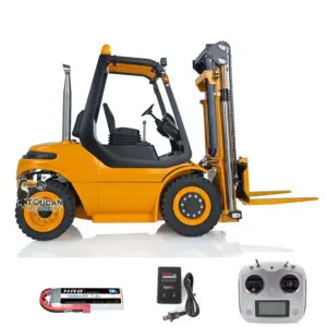 1/14 Metal LESU Assembled and Painted RC RTR Model forklift Truck Light Sound Motor Servo ESC Flysky FS Transmitter Receiver