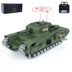1/16 Tongde RC Battle Tank Churchill Mk.VII Remote Controlled Panzer Electric Infantry Fighting Vehicles Barrel Recoil System