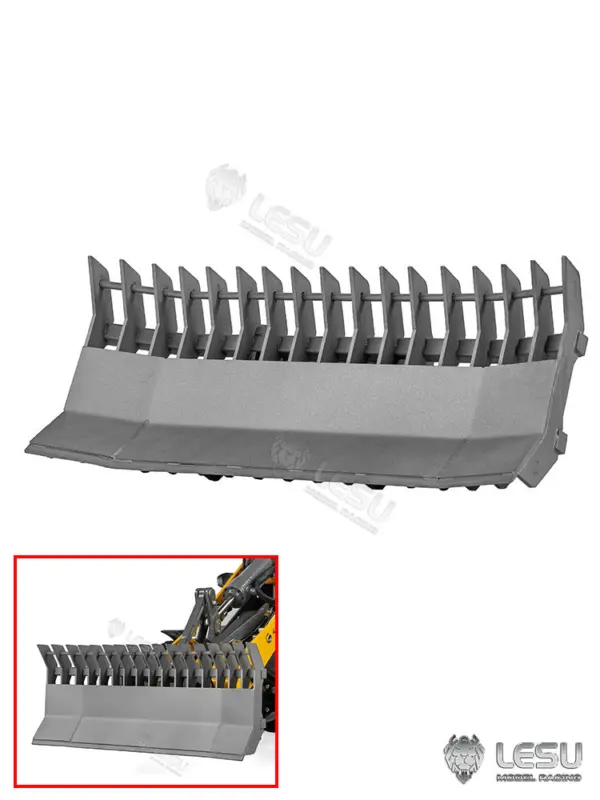 LESU 1/14 RC Loader AOUE MCL8 ST8 Remote Control Car Hydraulic Dozer Shovel Metal Sieve Shovel Rake Bucket Gripper RTR Sound Light