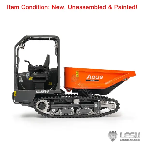 1/14 Hydraulic Remote Control Tracked Dumper KC300HR-5 Unpainted KIT LESU Metal RC Tipper Model Light Sound System No Battery