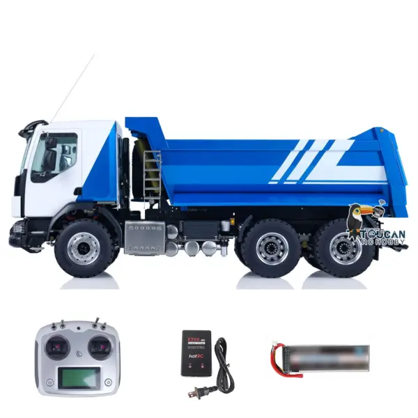Customized LESU 1/14 6x6 Hydraulic RC Dumper Truck Metal Remote Control Tipper Car Hobby Model Painted Toys
