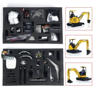LESU 1/14 Metal RC Hydraulic Excavator PC30 Mini Digger Model Emulated Construction Vehicle 6CH Valve Light Unassembled & Unpainted