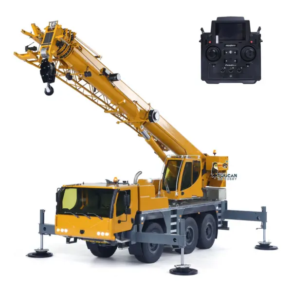 Eyewhale 1/14 Metal RC Mobile Crane Truck D1050 Hydraulic All Terrain Vehicle 3Axles Radio Control Hoist Model Sound Light Paladin PL18EV Motor Servo ESC