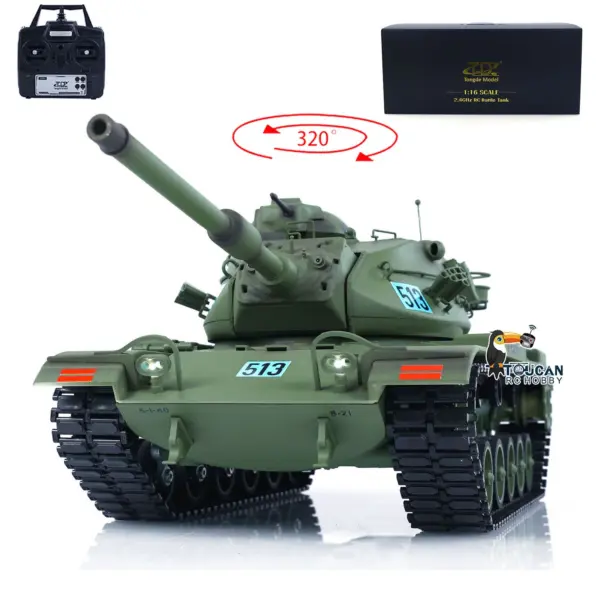 TD Model 1/16 RC Tank M60A3 USA Remote Control Battle Panzer Hobby Model Simulation Military Vehicle Barrel Recoil BB Unit Sound Smoke