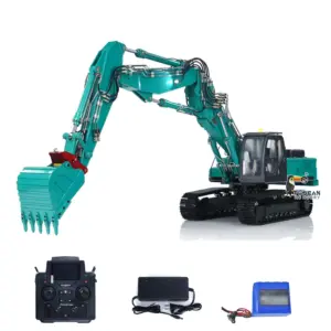 KABOLITE 1/14 K350 200 3Arm RC Hydraulic Excavator Remote Control Digger Model Light Sound System Flysky Radio RTR Battery