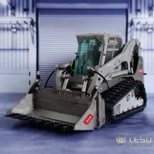 LESU 1/14 Metal RC Loader Aoue-LT5 KIT Hydraulic Tracked Skid-Steer Construction Vehicle Lights Sound Fork Sieve Bucket Gripper Ripper Trailer DIY Model