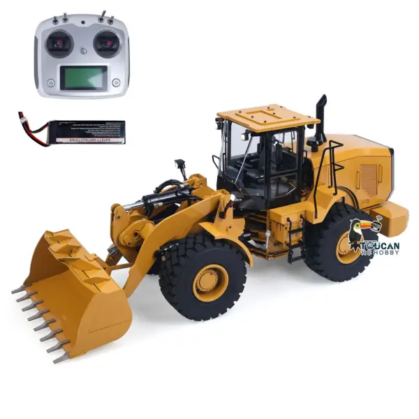 1/12 Metal Remote Control Hydraulic Loader DIM C950 2Speed Gearbox 5CH Valve RC Heavy Machine Model Hobbywing Brushed ESC