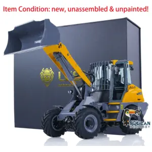 LESU Metal 1/14 RC Hydraulic Loader AOUE-MCL8 Aluminum Alloy Remote Control Car Hobby Model Construction Vehicle Toy Kits Sound Light System ESC Motor Servo