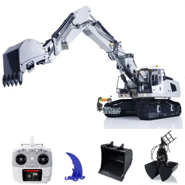 MTMODEL 1/14 946-3 Tracked RC Hydraulic Excavator Metal Assenmbled Painted Heavy Machine Clamshell Bucket Ripper T12D Model