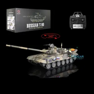 2.4Ghz Henglong 1:16 Scale 7.0 Plastic Ver Russian T90 RTR RC Tank 3938 Model 340 Turret Radio Controller Speaker