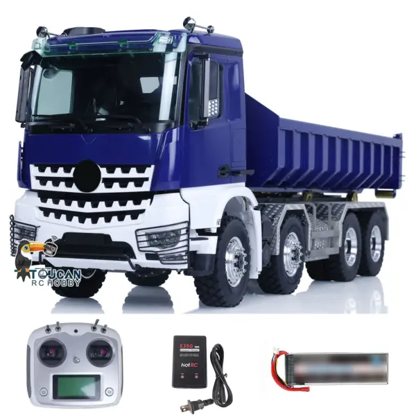 LESU 1/14 Metal RC Dump Truck 8x8 Remote Control Hydraulic Equipment Roll On/Off RTR Full-dump Cars Model K3363 Servo ESC