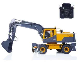 LESU 1/14 RC Metal Hydraulic Aoue ET30H Wheeled Painted Excavator Heavy Ripper Hydraulic Crusher fork Bucket B