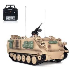 Tongde 1/16 RC Military Tank M2412-C M113A2 APC Turret Rotation 360 Degree Infrared LED Light Sound Remote Control Electric Toy