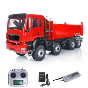 LESU 8x8 1/14 RC Hydraulic Lifting Dumper Truck Model Radio Control Painted Car 540 Power Motor 2-speed High Torque Transmission