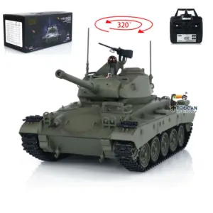 Tongde 1/16 M24 Chaffee RC Light Tank Electric 320 Degrees Toys Infrared Barrel Recoil Military Armored Model