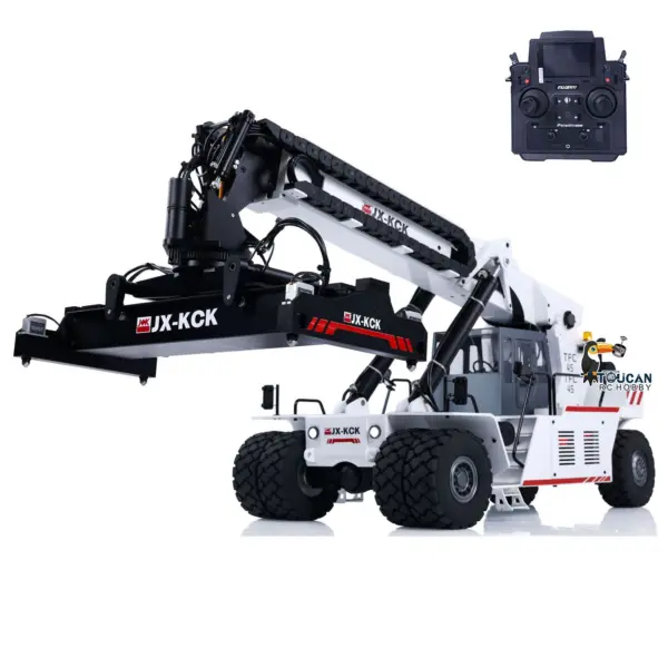 JX-KCK TFC45 1/14 RC Hydraulic Frontal Crane Reach Stacker Radio Control Container Handler Painted Assembled Model PNP Version