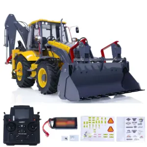 LESU BL71 Metal Hydraulic RC Backhoe Loader AOUE Excavator Light Sound 1/14 Scale Ready To Run Vehicle