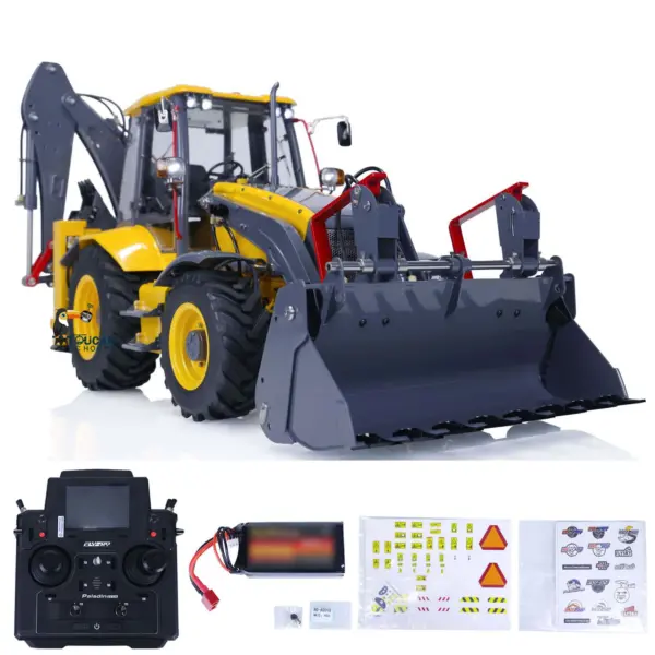 LESU BL71 Metal Hydraulic RC Backhoe Loader AOUE Excavator Light Sound 1/14 Scale Ready To Run Vehicle