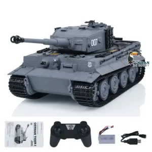 1/24 RC Battle Tank Taigen Tiger I Remote Control Infrared Combat Military Tanks Barrel Recoil LED Flash