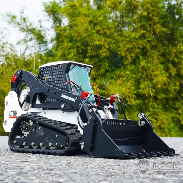 LESU 1/14 RC Tracked Skid-Steer Loader Aoue LT5 Metal Hydraulic DIY Model Gripper Dozer Hay Clamp Dozer Blade Gripper Sweeper Hay Clamp
