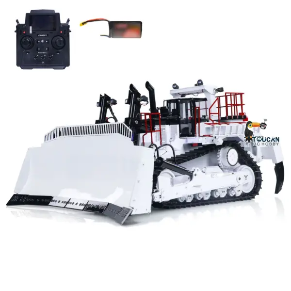 TOUCAN 1/14 Metal RC Bulldozer D11T RTR Remote Controlled Hydraulic Dozers Construction Vehicle Model Paladin PL18EV Smoking Sound Light Servo Motor ESC