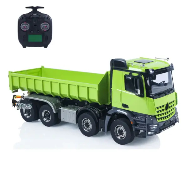 1/14 8x8 Metal Hydraulic RC Dumper Tipper Car Radio Control Full Dump Trucks with Standard Bucket Hobby Model DIY PNP