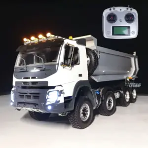 JDMODEL RC Dump 1/14 Metal Hydraulic Dumper 8*8 Truck AWD W/ Hopper Cylinder Tube 2Speed Differential Axle Motor Servo ESC Radio