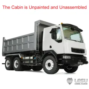 1/14 LESU 6x6 RC Hydraulic Metal Dumper Tipper Sound Light System Chassis Bucket Unpainted Unassembled Cabin Body VM Truck