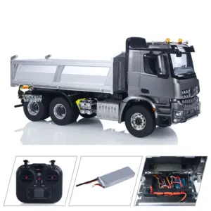 2Speed 3348 Metal Chassis 1/14 RTR RC Hydraulic Dumper Remote Control Tipper Model NO Lock Differential Axle Light Sound Battery
