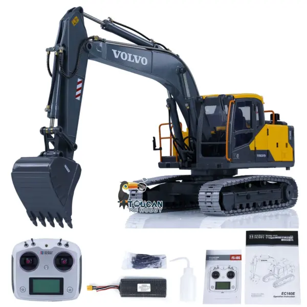 DoubleE EC160E 1/14 RC Hydraulic Excavator E111 Alloy Remote Control Diggers DIY Toy Car Hobby Model Servo Motor ESC