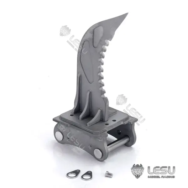 LESU Painted 1/14 Metal Aoue ET26L Hydraulic RC Excavator Three-section Ripper Bucket Tree Digging Tool Compactor Trailer Crusher