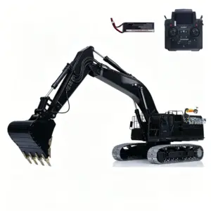 Metal LESU 1/14 Hydraulic RC Heavy Excavator C374F Remote Control Digger Paladin PL18EV LITE Smoke 6CH Valve Quick Coupler