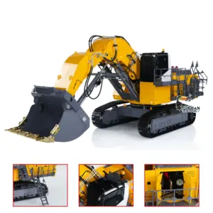 1/14 LESU AOUE 9150 RC Hydraulic Double Pump Excavator Light System Heavy Shovel Painted Construction Car