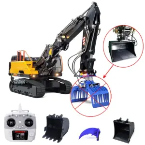 1:14 MTMODEL EC380 Metal 3 Arms Hydraulic Tracked Excavator Assembled and Painted RC Construction Vehicle Heavy Digger Machine