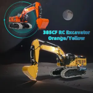TOUCAN 1/8 385CF Metal Hydraulic RC Excavator RTR 150KG Heavy Duty Remote Control Diggers Ready to Run Upgraded Version Models