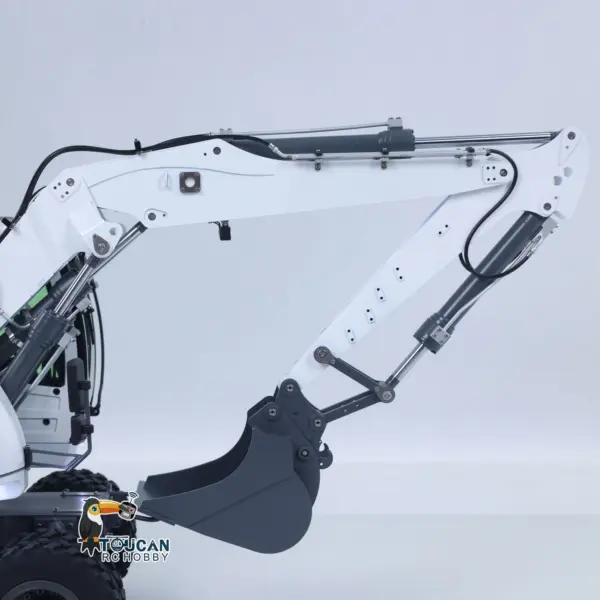 1/14 Remote Control Hydraulic Wheeled Excavator 7CH Valves 2WD/4WD Metal RC Digger RTR Axle Lock Flysky PL18EV Lite Light System