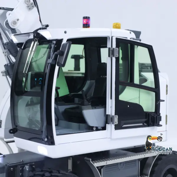 1/14 Remote Control Hydraulic Wheeled Excavator 7-ways Valve RC Digger 2WD/4WD Engineering Vehicle RTR Axle Lock PL18EV Lite