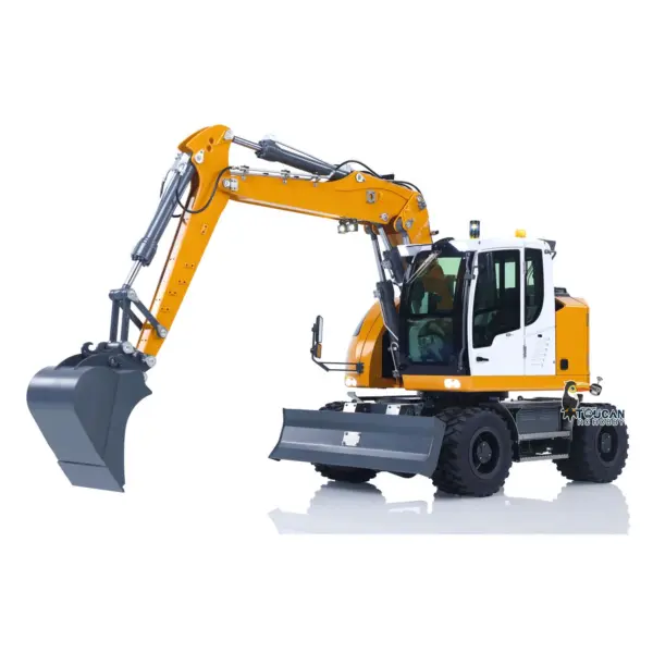 1/14 Remote Control Hydraulic Wheeled Excavator 7-ways Valve RC Digger 2WD/4WD Engineering Vehicle RTR Axle Lock PL18EV Lite