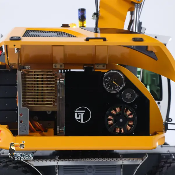 1/14 Remote Control Hydraulic Wheeled Excavator 7-ways Valve RC Digger 2WD/4WD Engineering Vehicle RTR Axle Lock PL18EV Lite