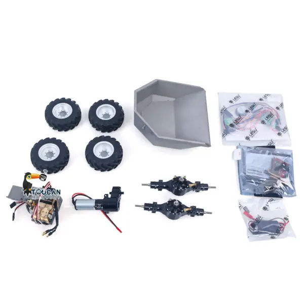 LESU 1/14 Metal Scale 4*4 AOUE 6MDX Unpainted and Unassembled Remote Control Hydraulic Articulated Dump Truck Servo ESC