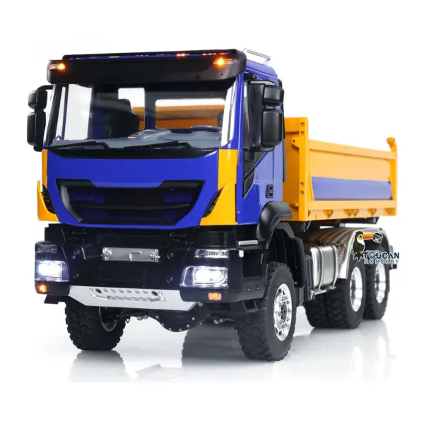LESU 1/14 RC Hydraulic Dump Truck 3-way Metal 6x6 Radio Control Tipper Car Model