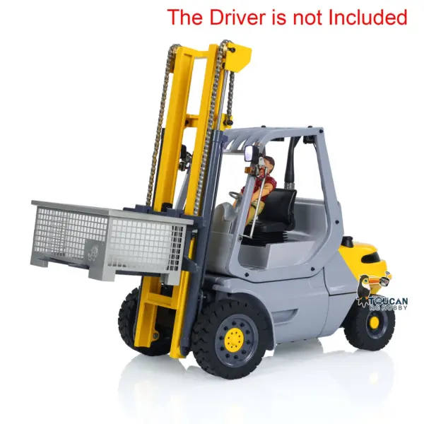1/14 Metal Hydraulic RC Forklift Remote Controlled Wheeled Transfer Car Construction Vehicles Light Sound FlySky I6S Radio Controller PNP RTR