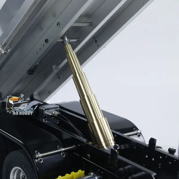 2Speed 3348 Metal Chassis 1/14 RTR RC Hydraulic Dumper Remote Control Tipper Model NO Lock Differential Axle Light Sound Battery