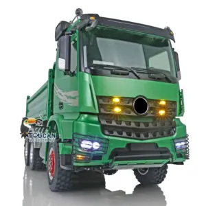 LESU 1/14 6*6 3Axles 3-way RC Hydraulic Dumper Radio Control Tipper Assembled Painted Cabin Body Sound Light System I6S Battery