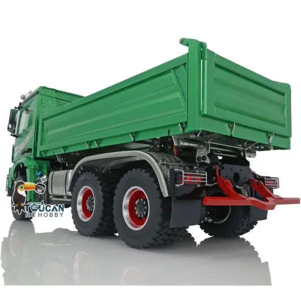 LESU 1/14 6*6 3Axles 3-way RC Hydraulic Dumper Radio Control Tipper Assembled Painted Cabin Body Sound Light System I6S Battery