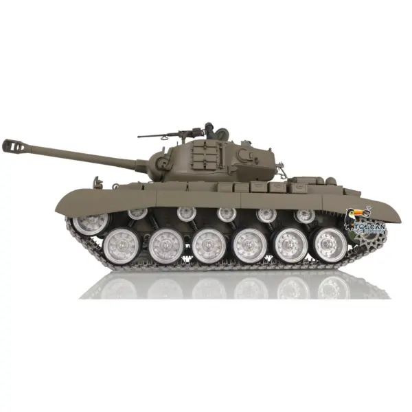 Henglong 1/16 7.0 Customized M26 Pershing RTR RC Tank 3838 w/ 360Degrees Rotating Turret Metal Tracks Idler Sproket Road Wheels Smoking