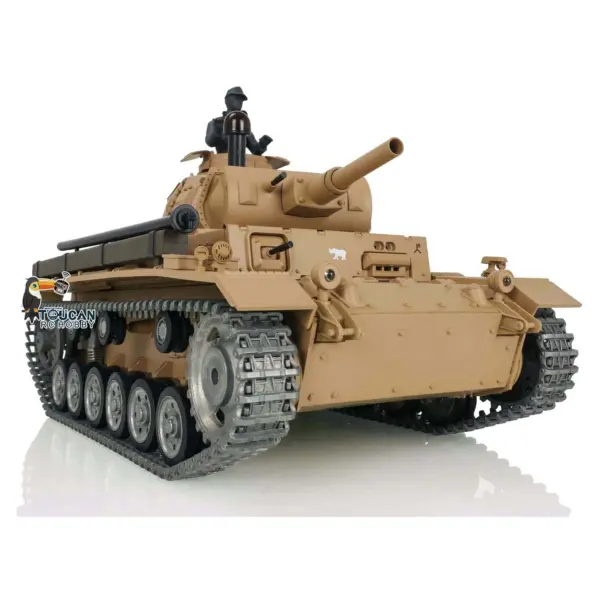 Henglong FPV 1/16 7.0 Customized Panzer III H RTR RC Tank 3849 Metal Track Wheel Radio Controller Infrared Combating Transmitter & Receiver BB Pellets