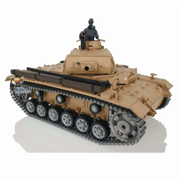 Henglong FPV 1/16 7.0 Customized Panzer III H RTR RC Tank 3849 Metal Track Wheel Radio Controller Infrared Combating Transmitter & Receiver BB Pellets
