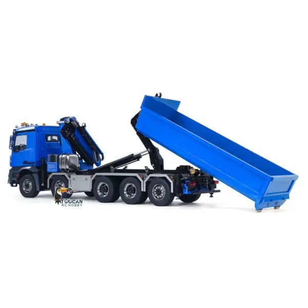 1/14 10x10 RC Hydraulic Full Dump Crane Radio Controlled Dumper Car Truck with U-shaped Bucket PNP/RTR DIY Hobby Model